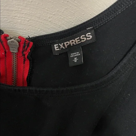 Express Black Peplum Tank Top - Picture 2 of 3